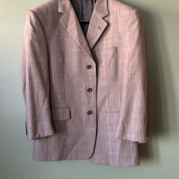 Men’s Jos A Bank Sz 42S 4 buttons cuff vintage grey plaid business blazer top - Picture 11 of 12